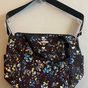 Baggallini Floral Women's Baby Bag - Black and Blue